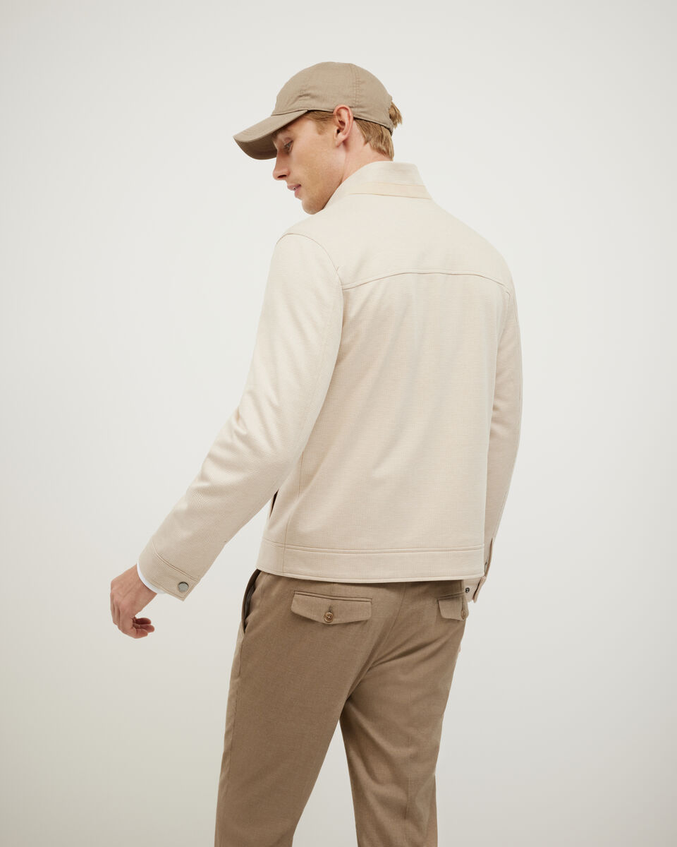 Houndstooth Travel Performance Bomber, Fawn, hi-res